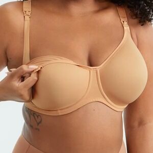 Anita Maternity Jenni Seamless Underwire Nursing Bra 32H Nude 5068 Supportive